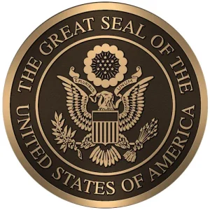 Cast Metal Bronze and Aluminum Government seal indoor-outdoor plaques
